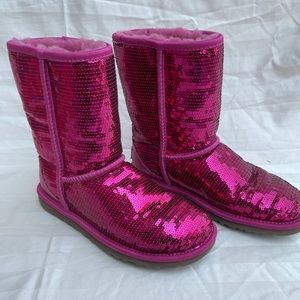 Pink UGG Classic Short with Sparkles